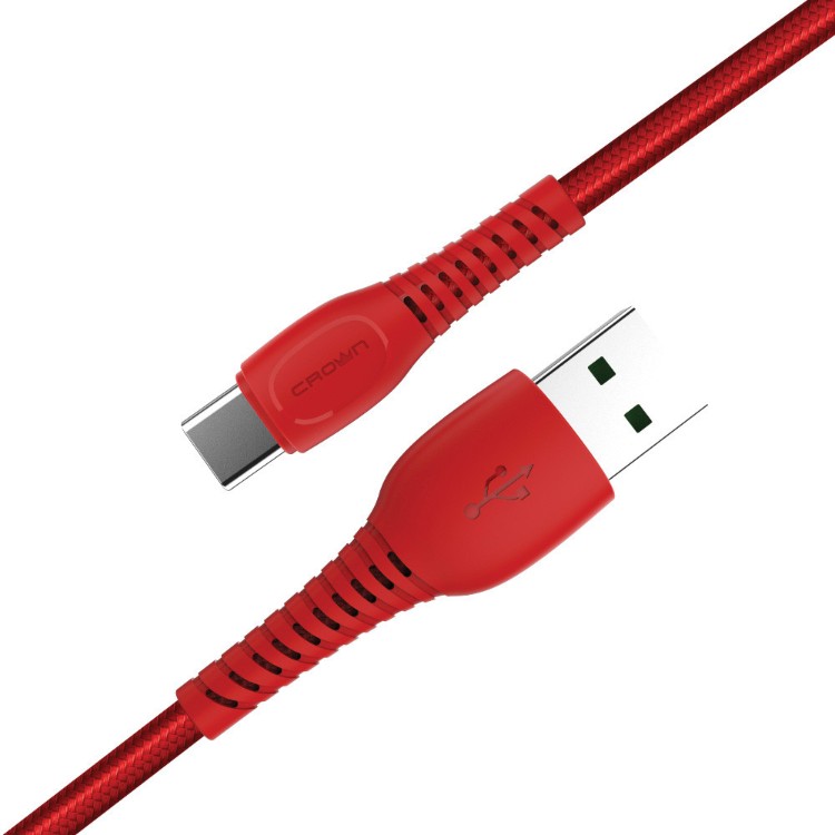 Кабель Crown USB - USB Type-C CMCU-009C red