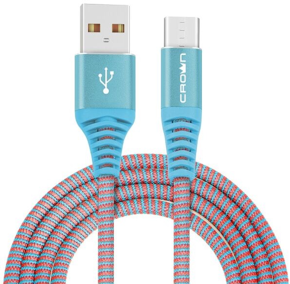 Кабель Crown USB - USB Type-C CMCU-3102C blue