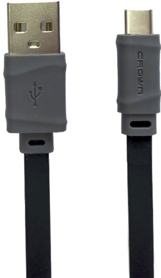 Кабель Crown USB - USB Type-C CMCU-006C black- gray
