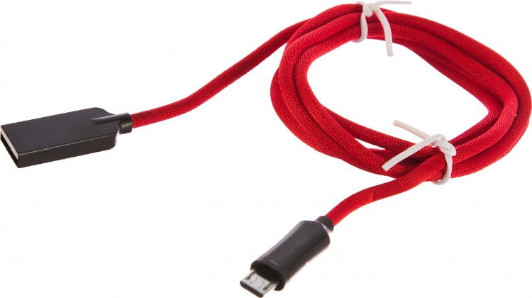 Кабель Crown USB - microUSB CMCU-3132M red