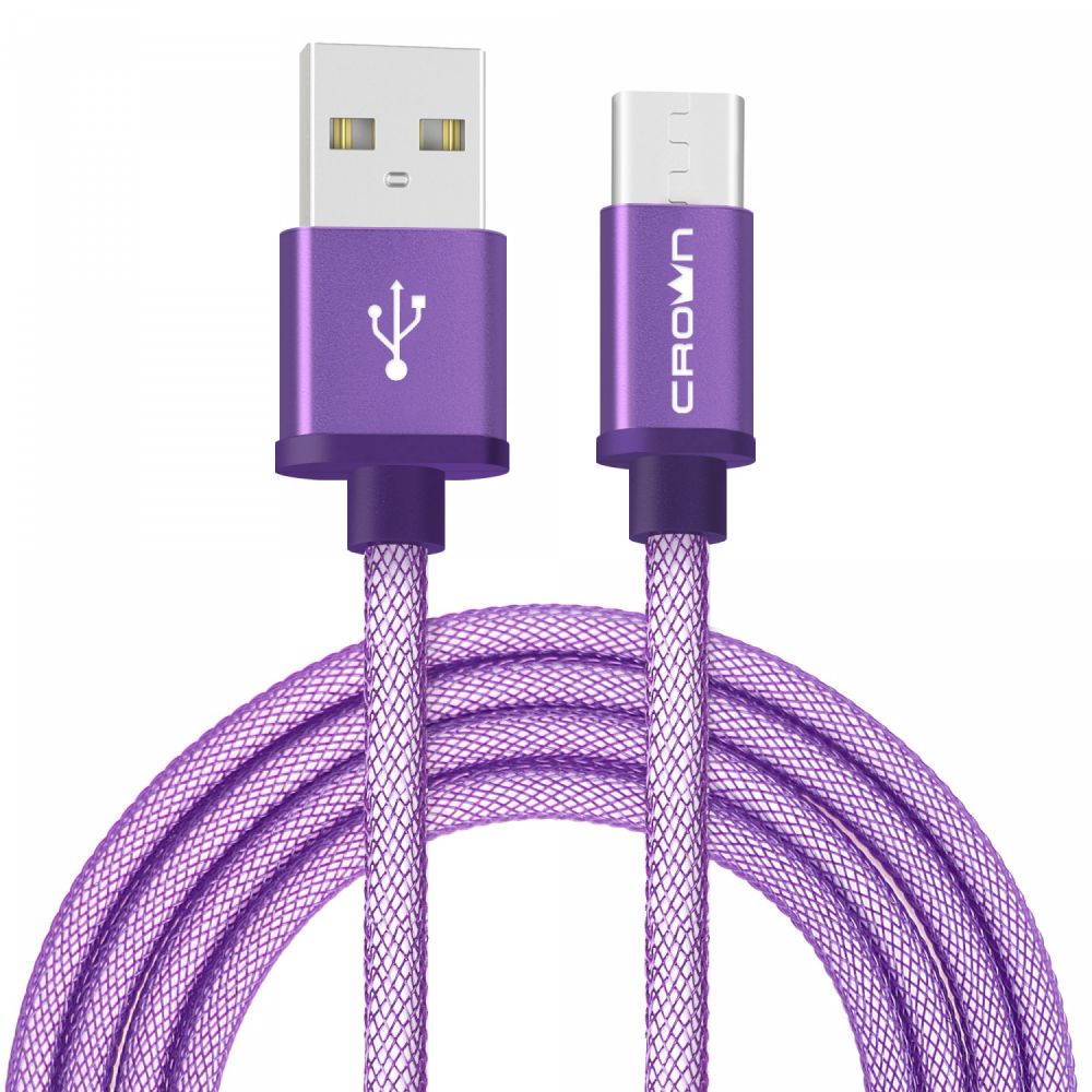 Кабель Crown USB - USB Type-C CMCU-3072C violet