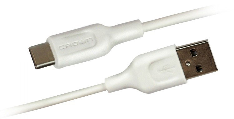 Кабель Crown USB - USB Type-C CMCU-004C white