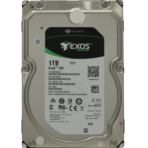 HDD  SAS 1Tb Seagate EXOS  7200rpm 12GB/S 128MB  3,5 ST1000NM0045